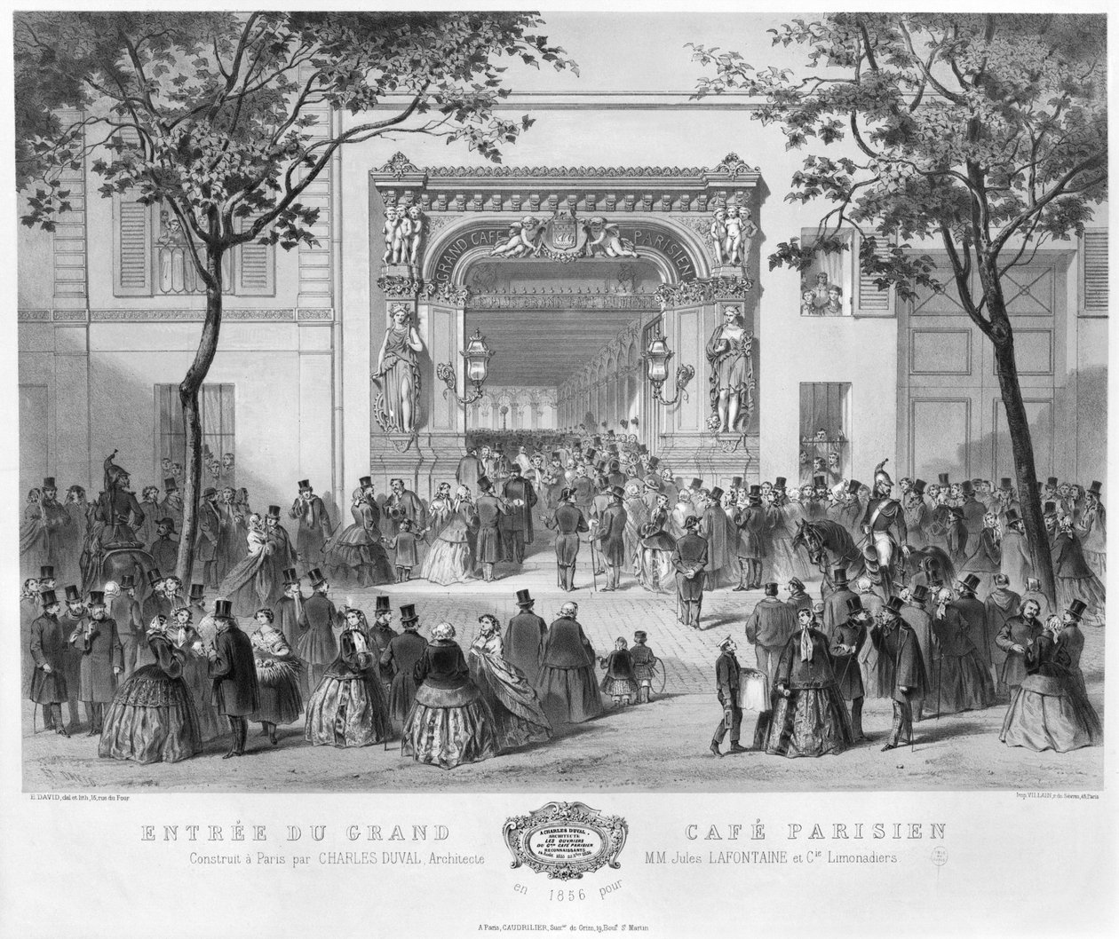 1856年巴黎&39;Grand Cafe Parisien&39;入口 作者 大卫
