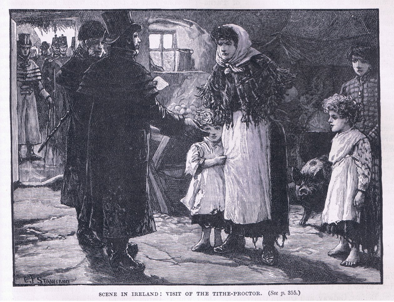 在爱尔兰的场景：访问Tithe Proctor AD 1832 作者 EF斯坦伯里