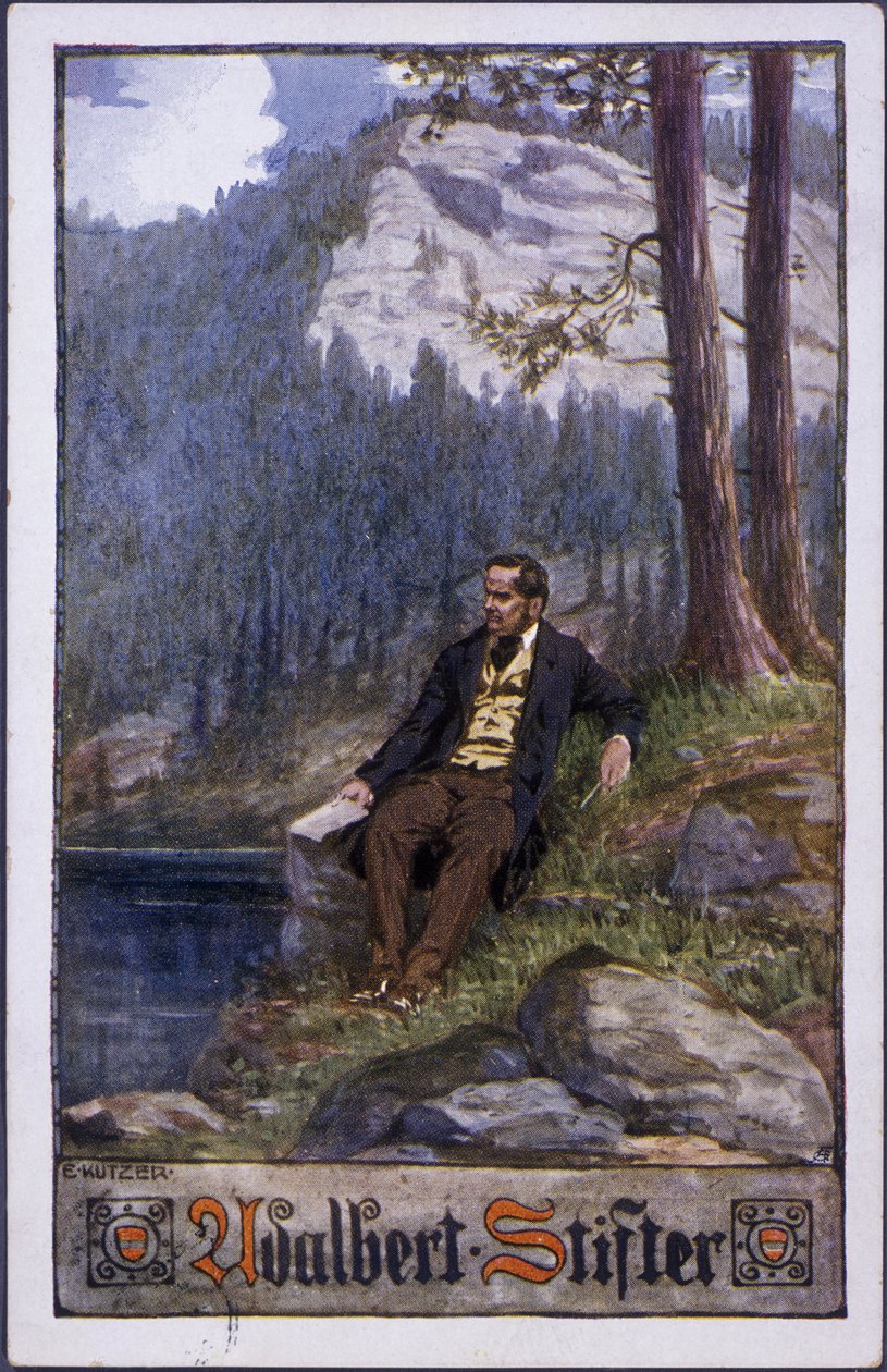 Adalbert Stifter，c.1910彩色光刻 作者 库茨（E. Kutzer）