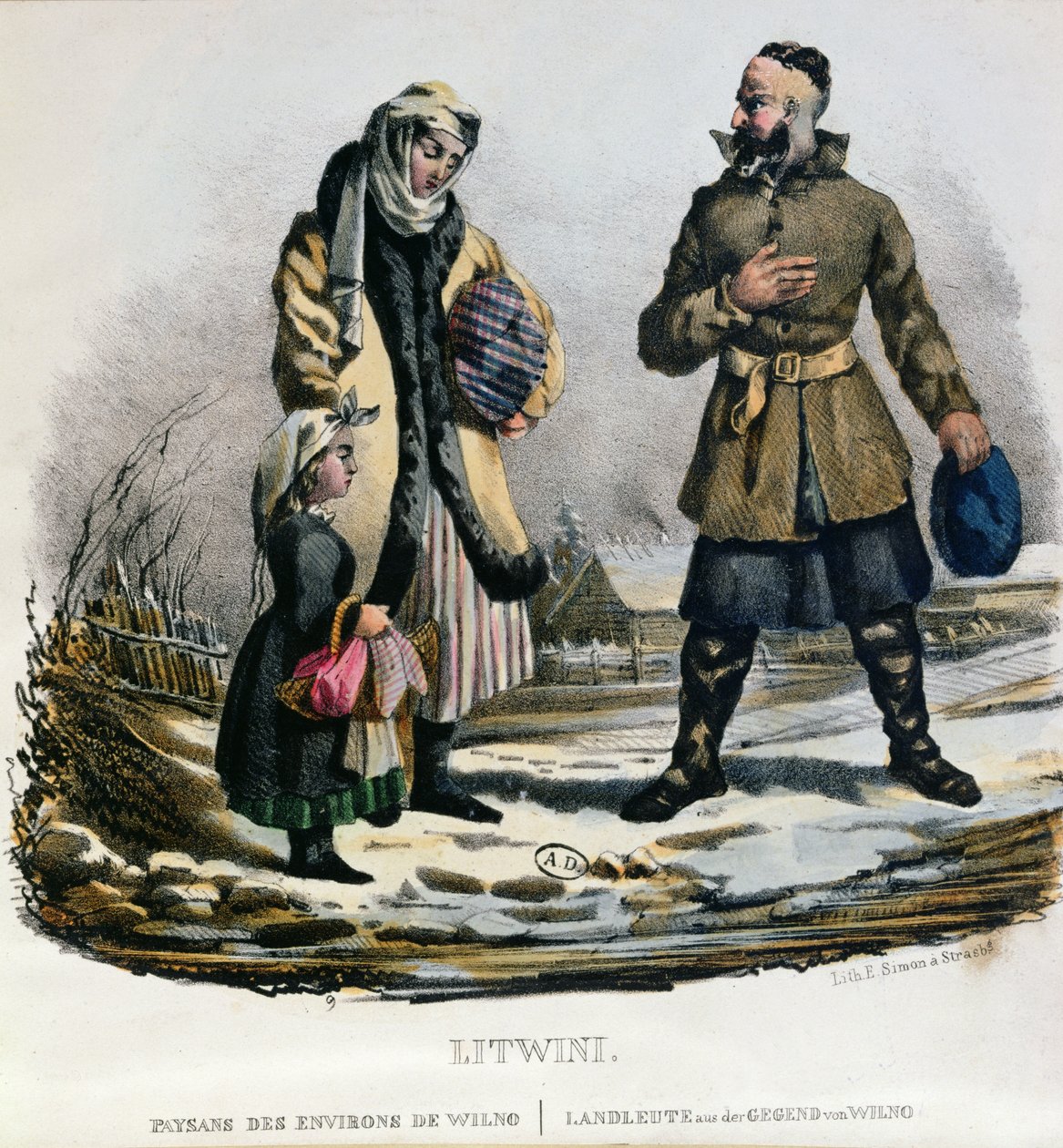 来自维尔纽斯地区的立陶宛农民，1830-40 作者 西蒙