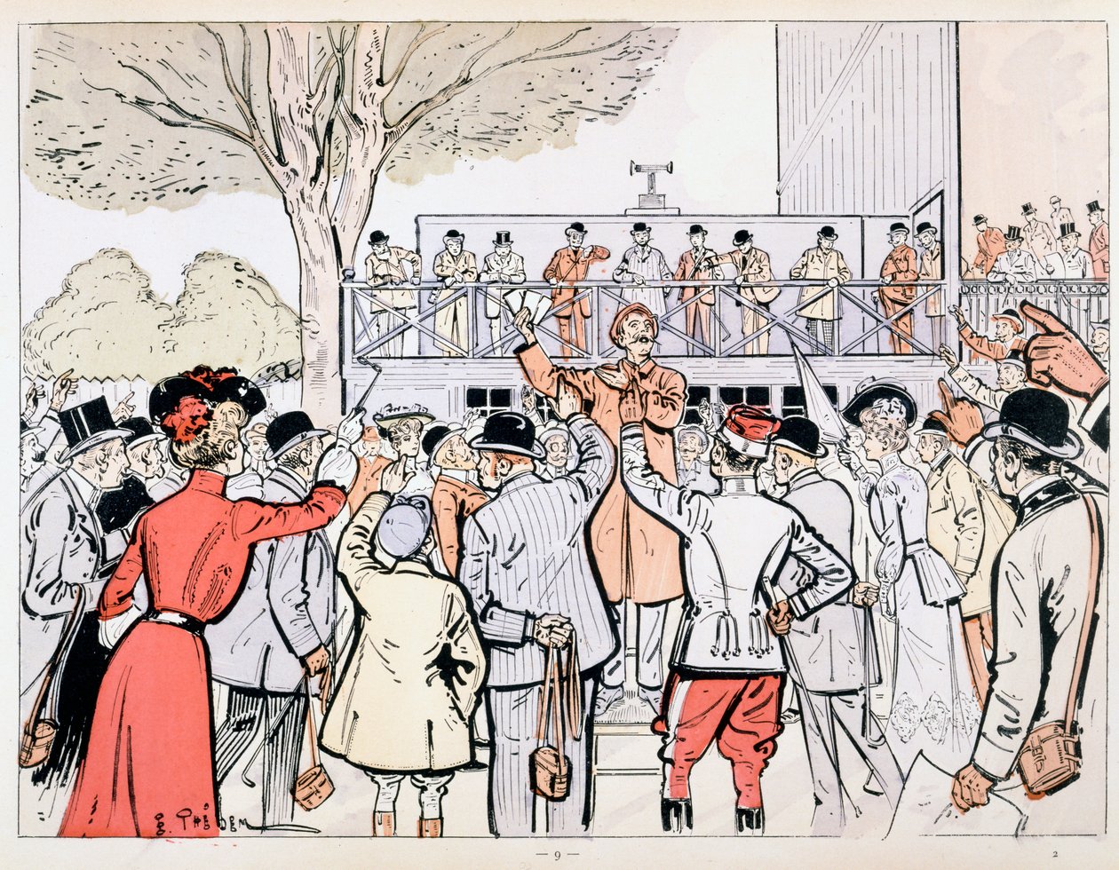 The Oncourse Bookie，c.1905 作者 E.塞勒姆