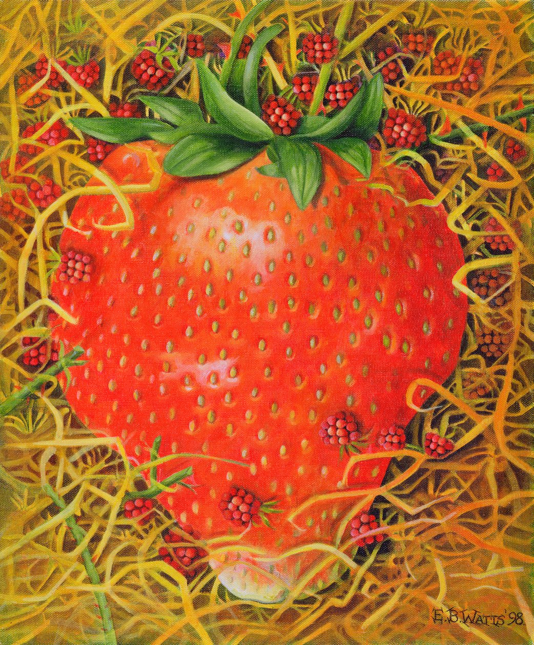 草莓草莓，1998年（丙烯画布） 作者 EB瓦特