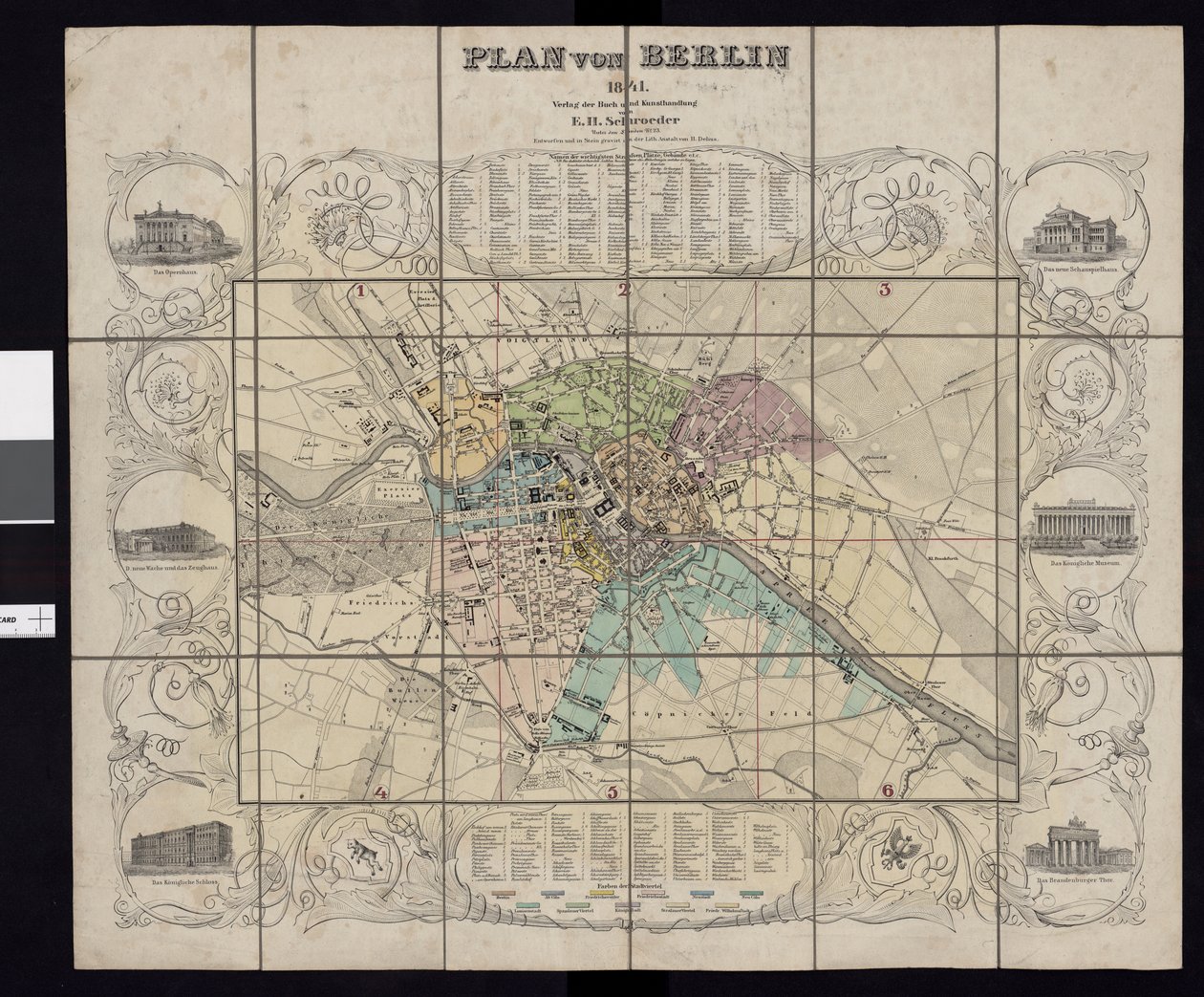 来自国家图书馆的地图收藏。该地图是在柏林发行的（1841年），显示柏林 作者 EH施罗德