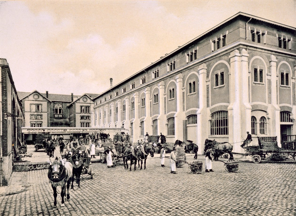 用于运送香槟的推车，来自&39;Le France Vinicole&39;，由B. Arnaud，酒吧刻。 by Moet und Chandon，Epernay（photolitho） 作者 EM Choque