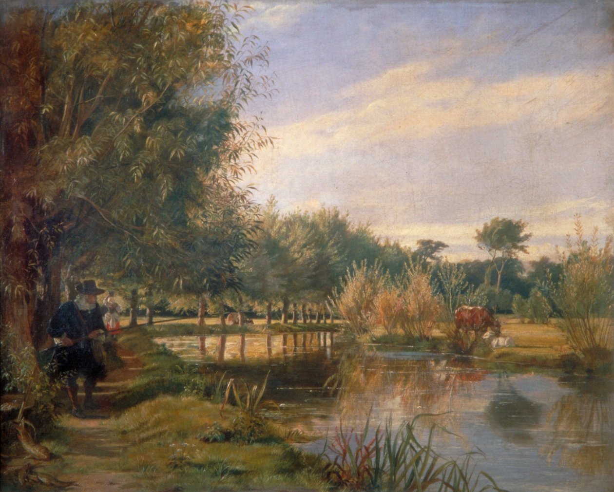 Izaak Walton钓鱼"，1850年。                                              作者 EM病房
