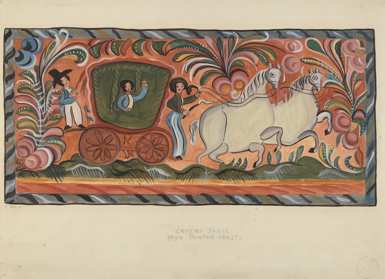 油画的原生松树柜，1935-1942。 作者 E. 博伊德