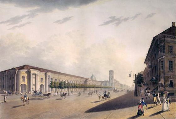 Gostiny Dvor，圣彼得堡，1820年代 作者 耶萨科夫（EI Yessakov）