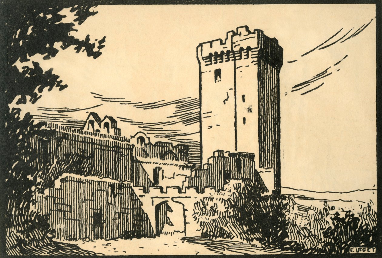 Abbaye De Montmajour - Montmajour老修道院"，约1920年代。 作者 拉格特