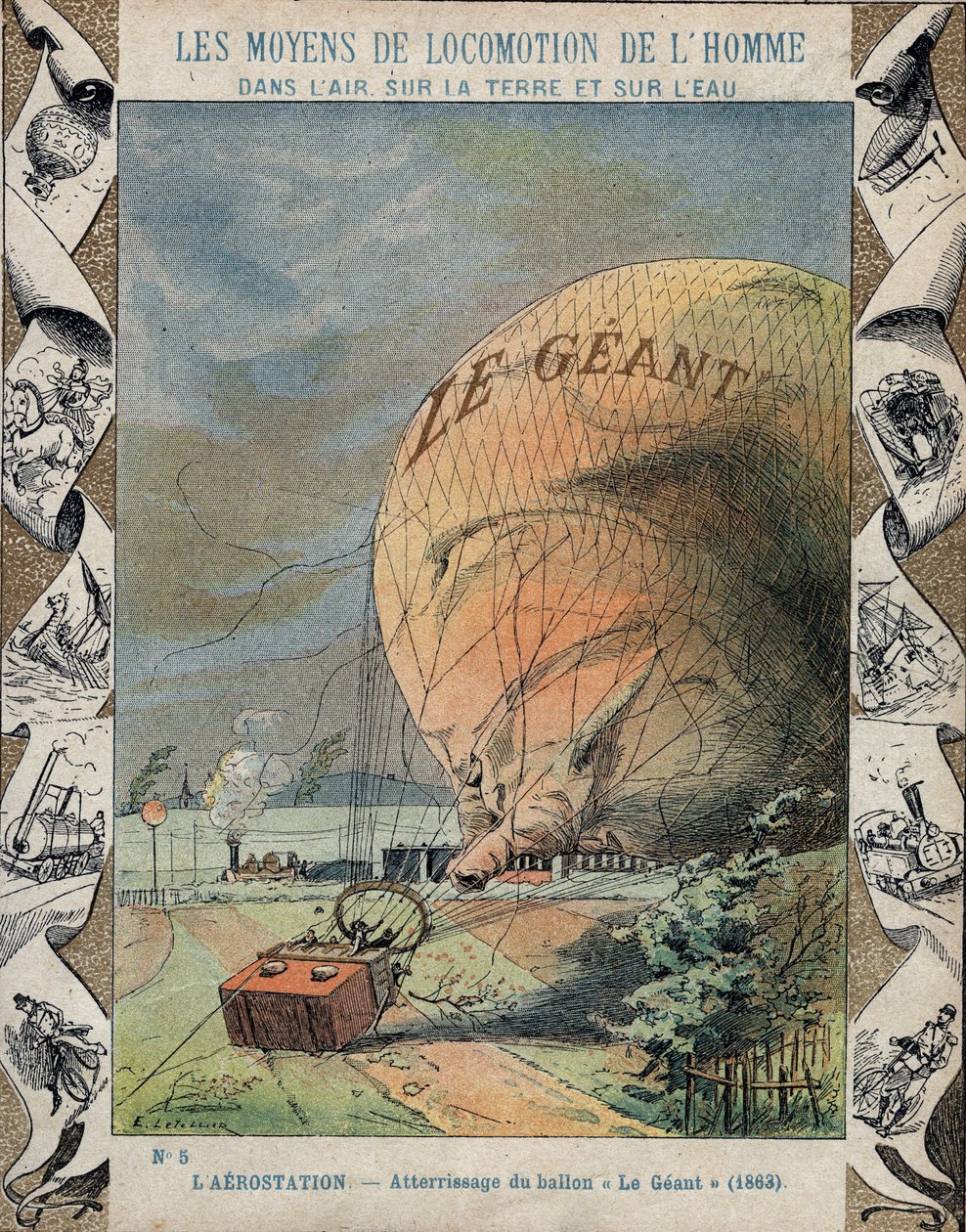 航空母舰Le Giant在汉诺威附近坠落 - 1863年10月 作者 E.莱特里尔
