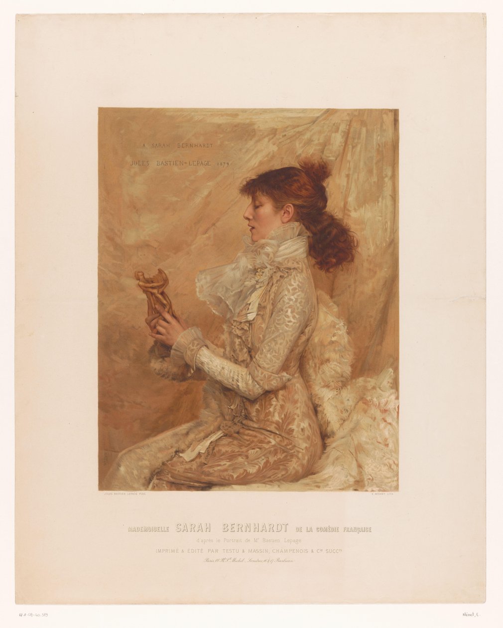 萨拉-伯恩哈特手提箱
Sarah Bernhardt de la comédie française》（标题见实物） 作者 E.Memet