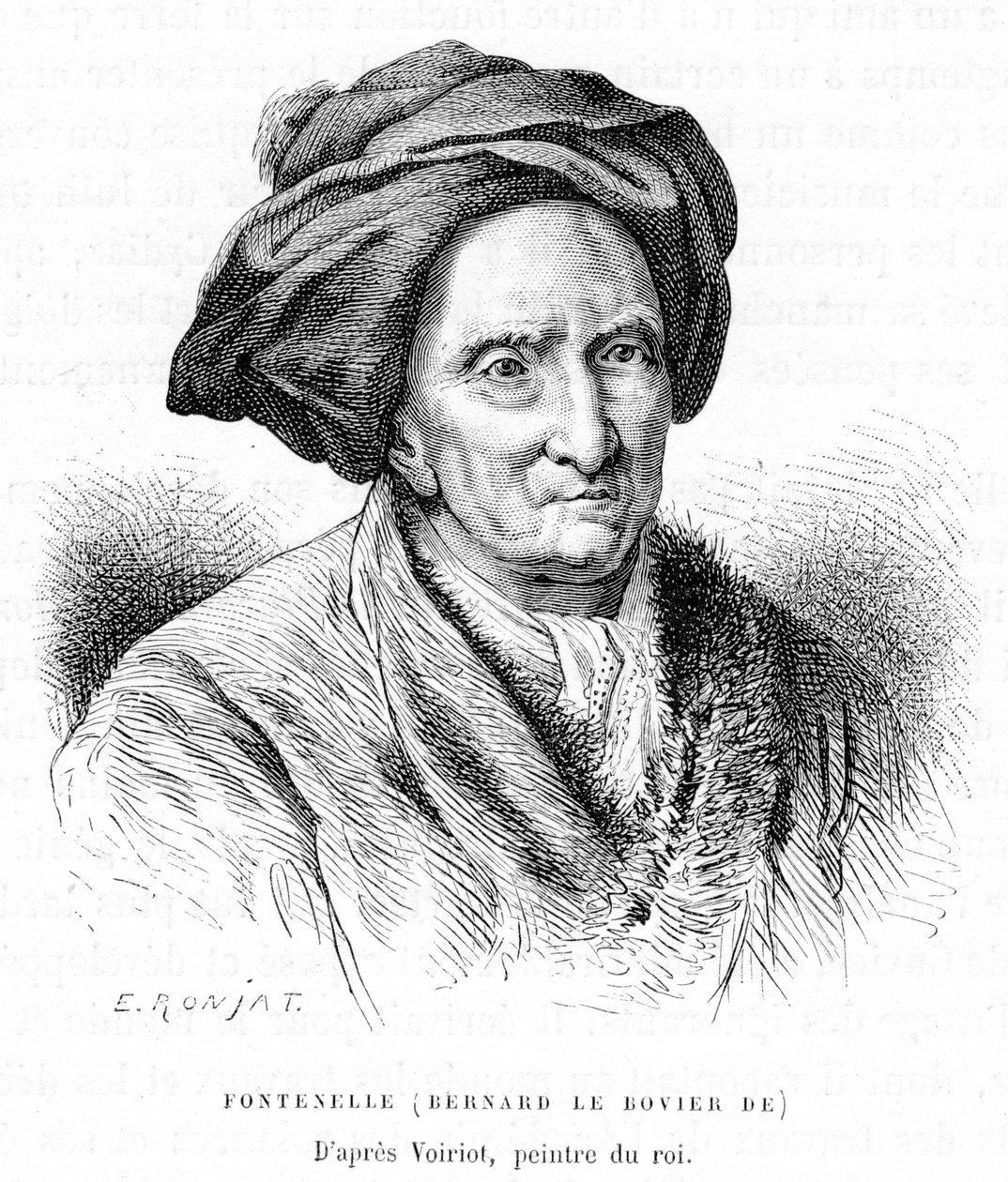 Bernard le Bovier de Fontenelle，约1870年代。 作者 艾蒂安·安托万·尤金·罗纳特