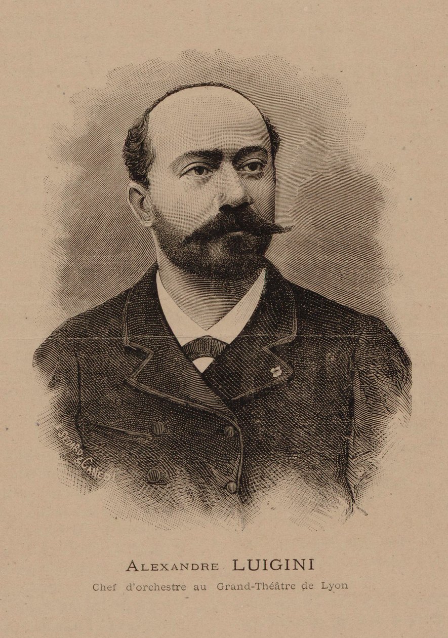 作曲家Alexandre Luigini的肖像，1850-1906年，1887年。 作者 E.塞达