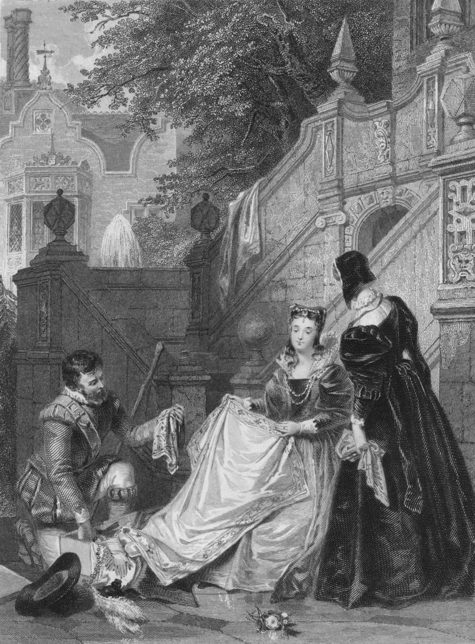 Walter Scotts Kenilworth爵士的情景。 Wayland，Amy Robsart和Janet，1834年。 作者 史密斯