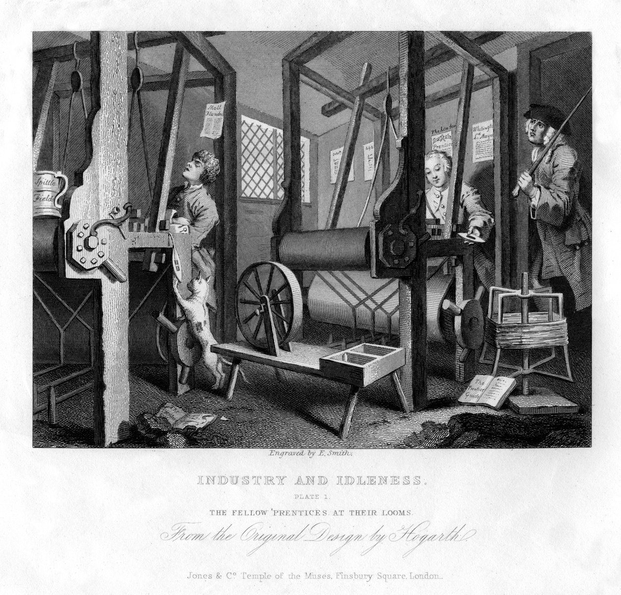 织布机上的同胞在1833年出版的《工业与闲置》一版中。 作者 史密斯
