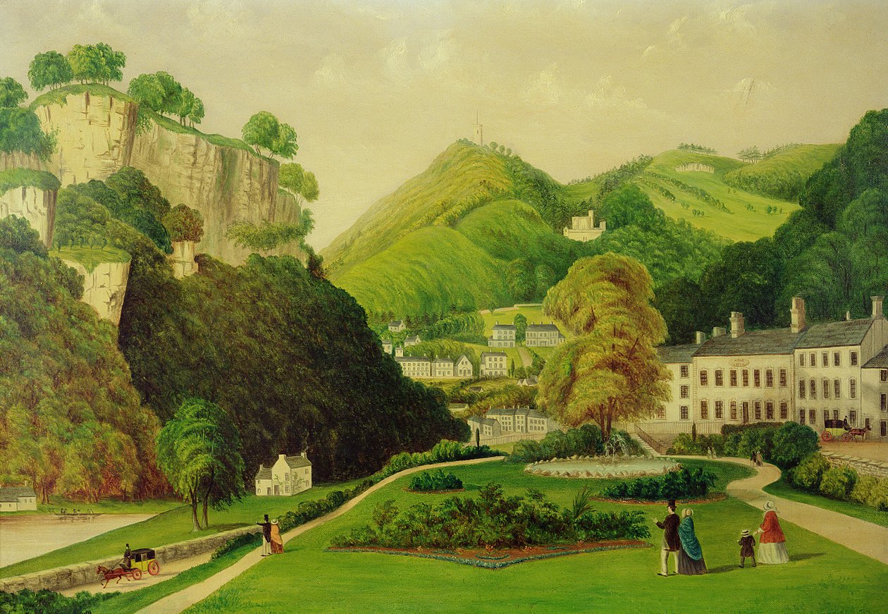 Matlock Bath酒店位于1895年的Bath Hotel酒店内 作者 E.雷