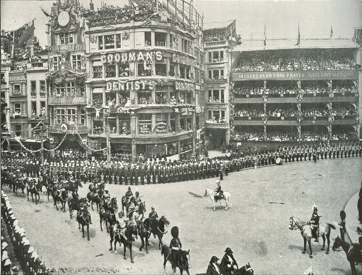 罗伯茨勋爵（Lord Roberts）监督圣保罗教堂墓地的布置，1897年 作者 E.和S.伍德伯里