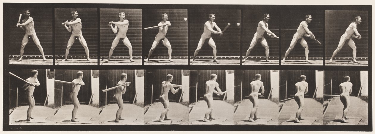 板279.Base-ball;打击，1885年 作者 爱德沃德·迈布里奇