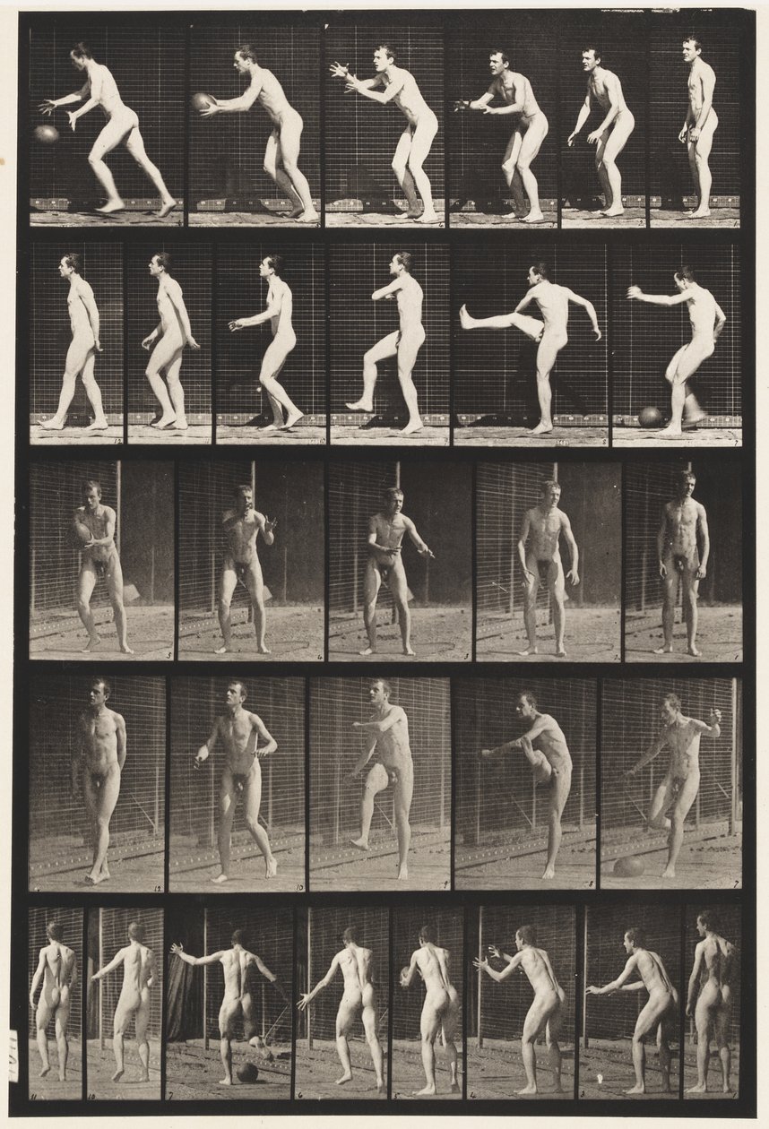 板300.Foot-ball; 1885年 作者 爱德沃德·迈布里奇