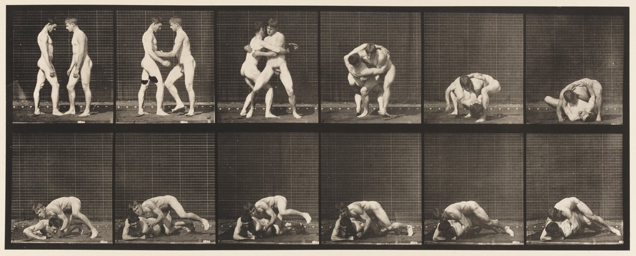 板块345.Wrestling，Lock，1885 作者 爱德沃德·迈布里奇