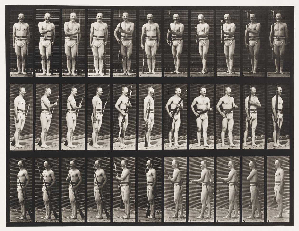 Plate 351. Fix and Unfix Bayonets，1872-1885 作者 爱德沃德·迈布里奇