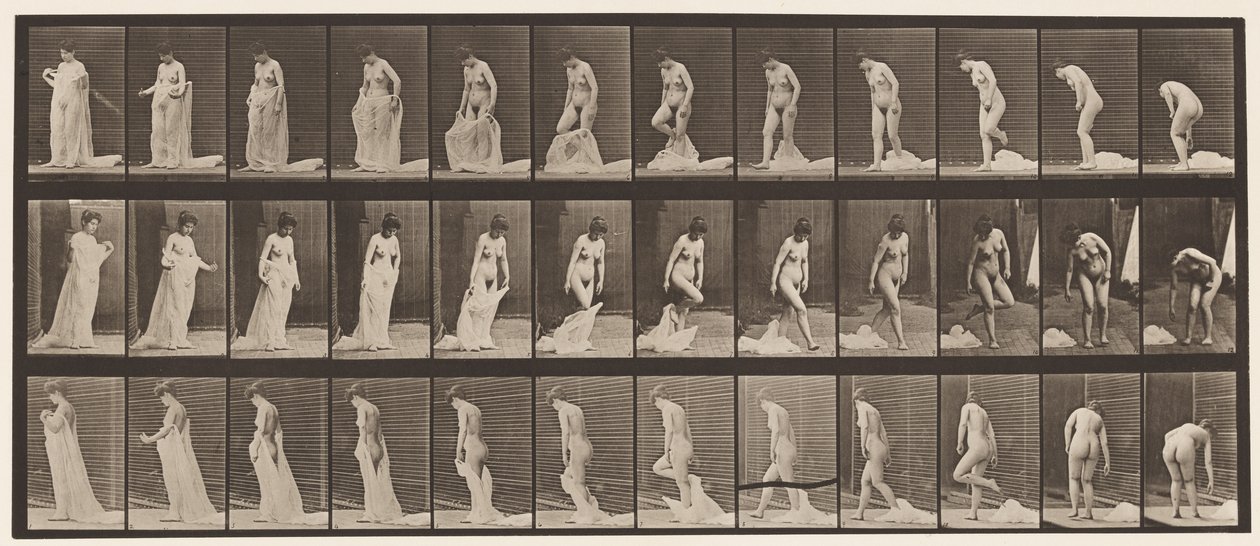 板430.厕所;脱衣服，1872-1885 作者 爱德沃德·迈布里奇