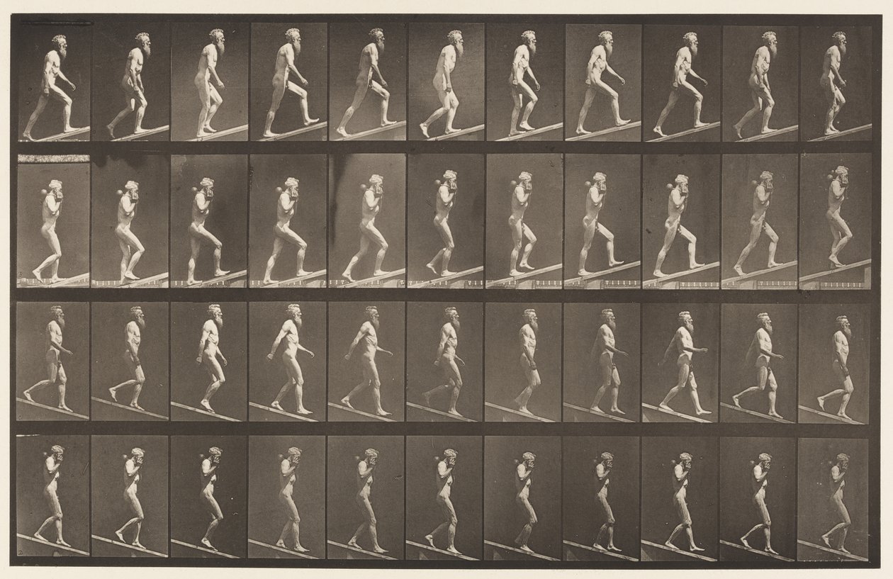 板489. A，Ascending Incline;，1872-1885 作者 爱德沃德·迈布里奇