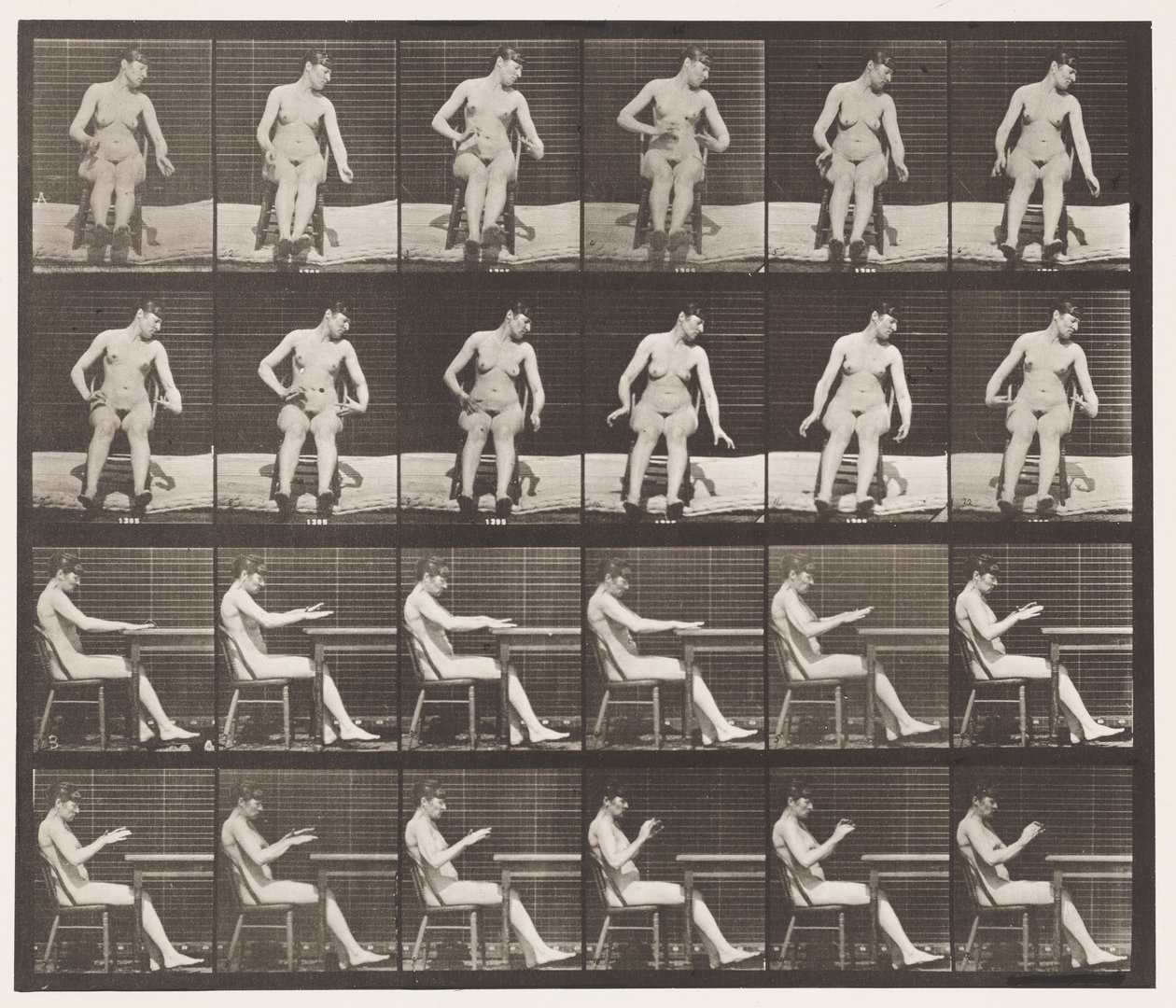 Plate 545. Artificially-Induced Convulsions; A,B, While Sitting 作者 爱德沃德·迈布里奇