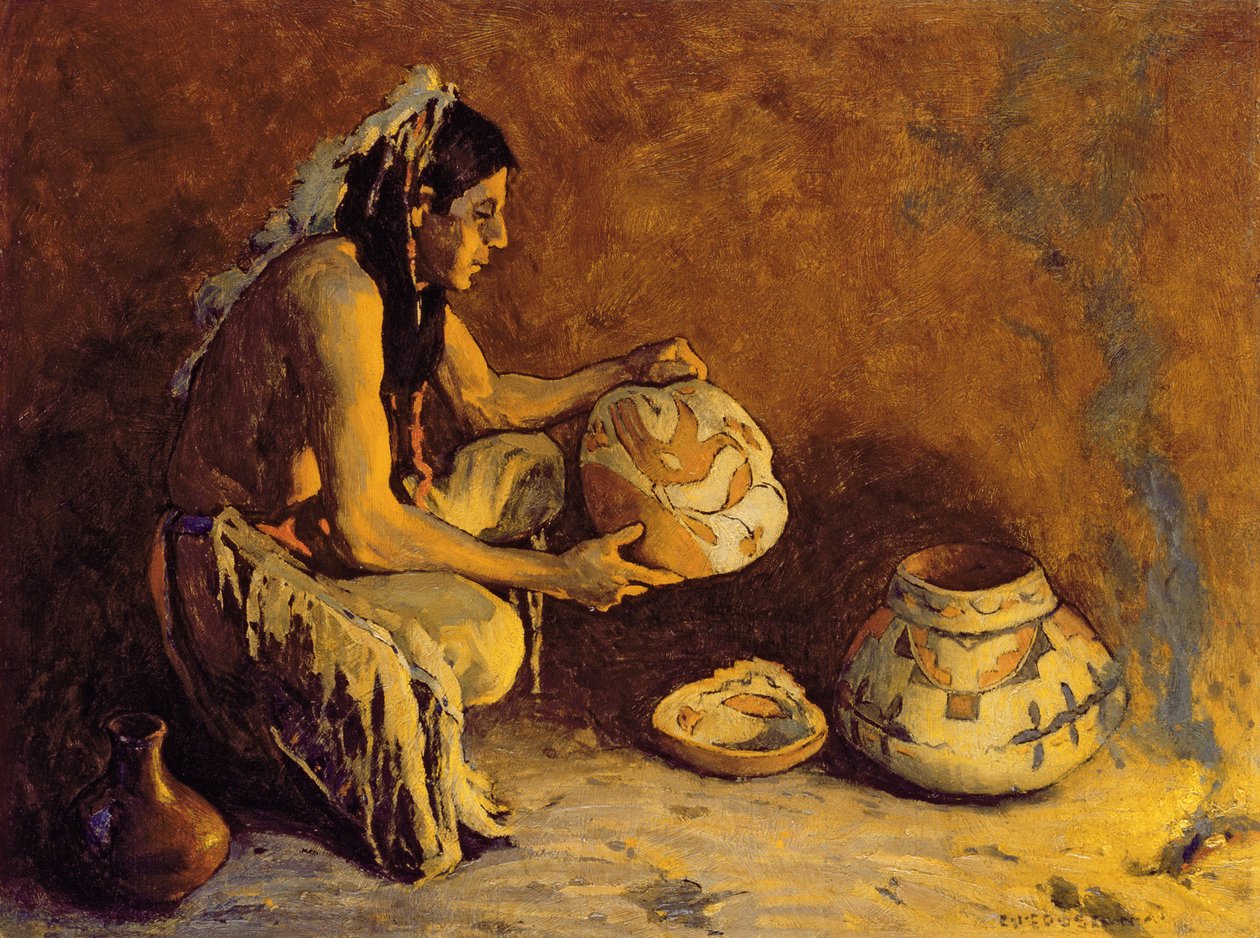 鸟罐，1933年（石膏上的油） 作者 欧文·欧文·库斯