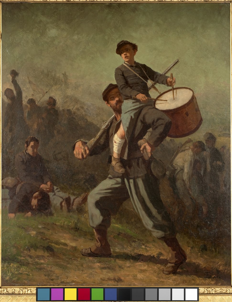 受伤的鼓手男孩，1865-69 作者 伊士曼·约翰逊