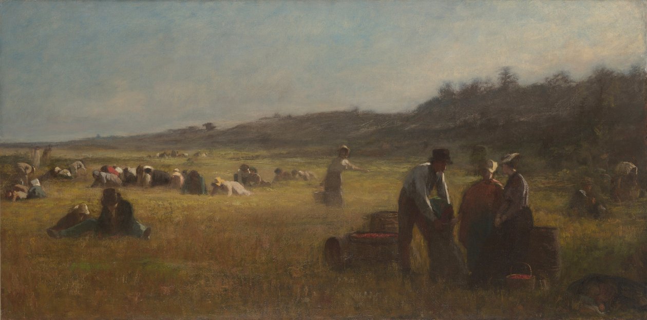 蔓越莓采摘者，c.1878-79 作者 伊士曼·约翰逊