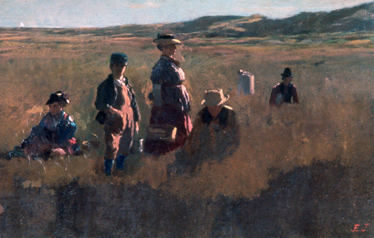 在野外，c1875 作者 伊士曼·约翰逊