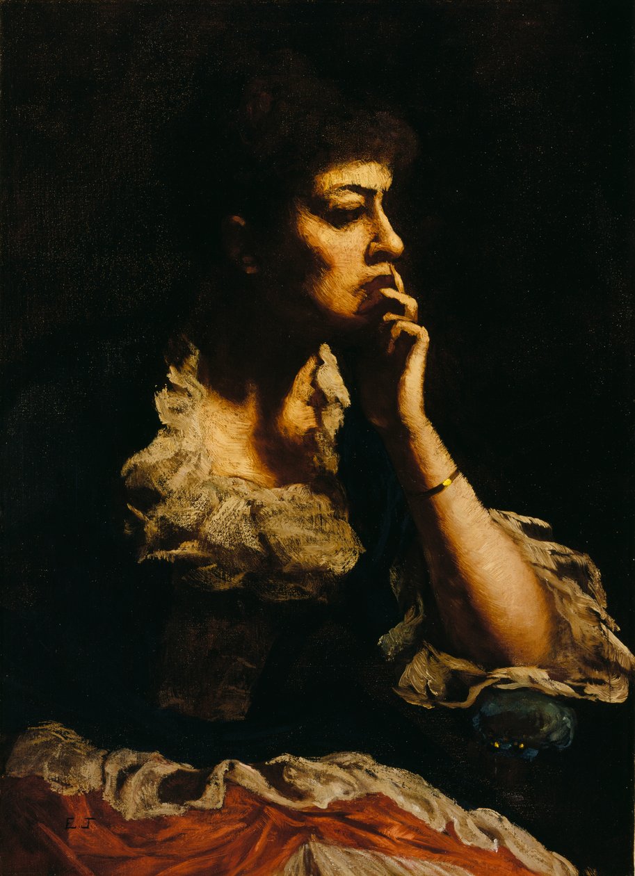 伊士曼-约翰逊夫人的画像，约1888年。 作者 伊士曼·约翰逊