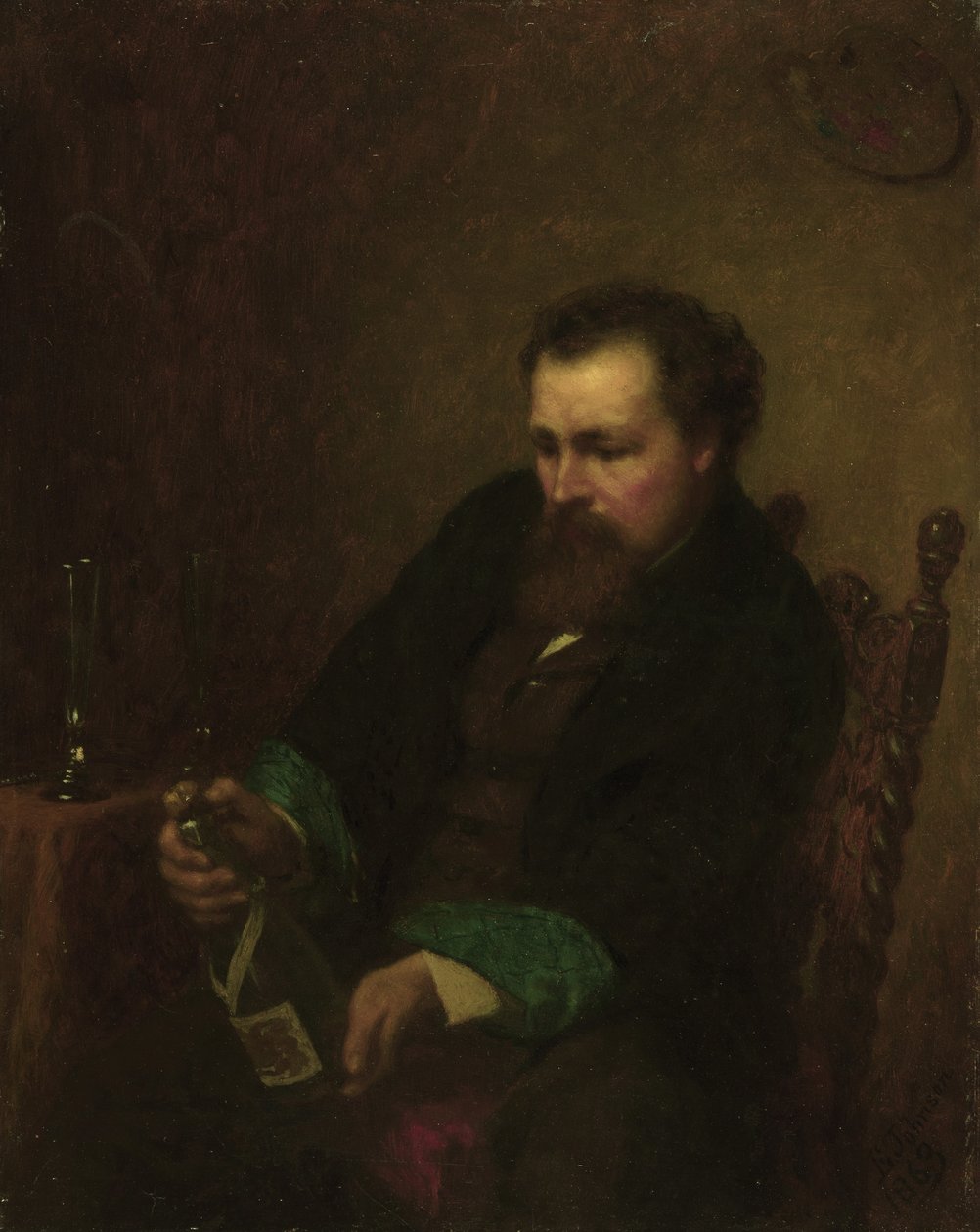 自画像，1863年 作者 伊士曼·约翰逊