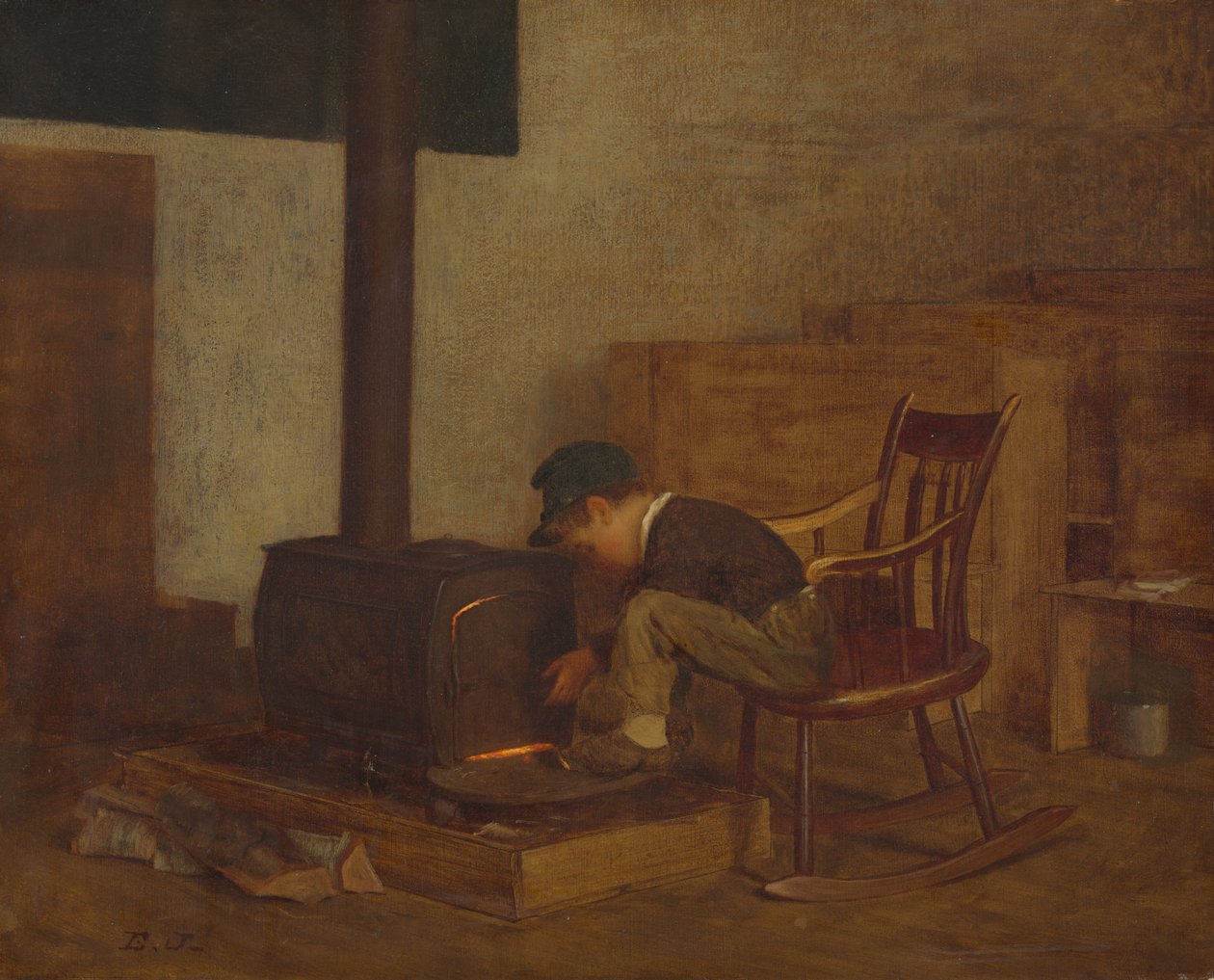 早期学者》，约1865年。 作者 伊士曼·约翰逊