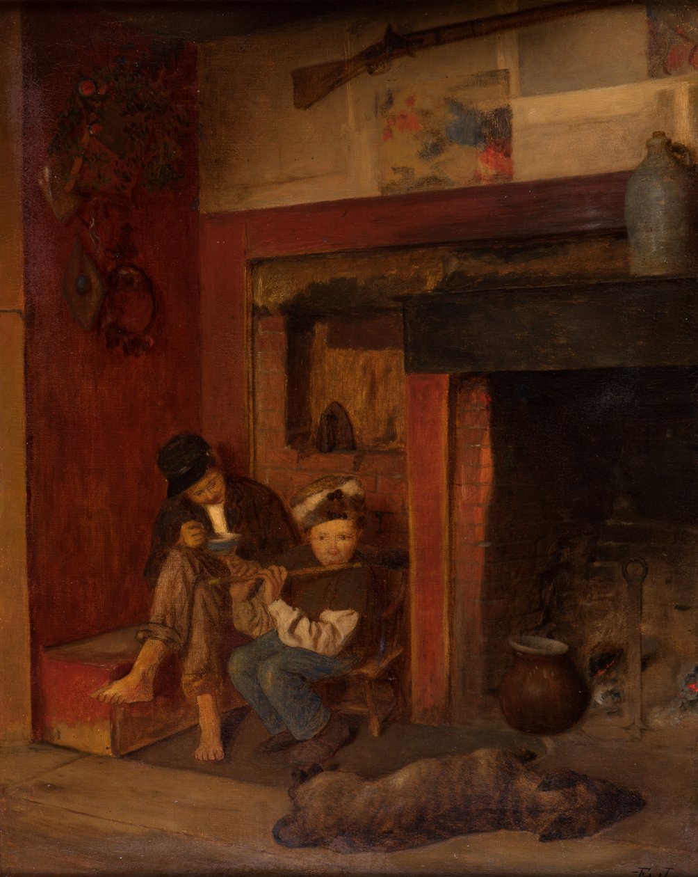 Fifer和他的朋友，1870-80 作者 伊士曼·约翰逊