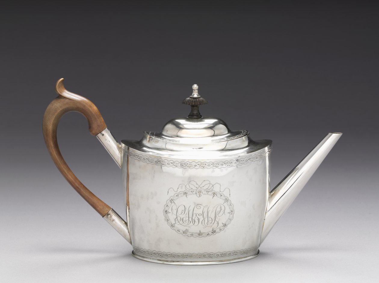 茶壶，1790年-1810年 作者 埃比尼泽·莫尔顿（Ebenezer Moulton）