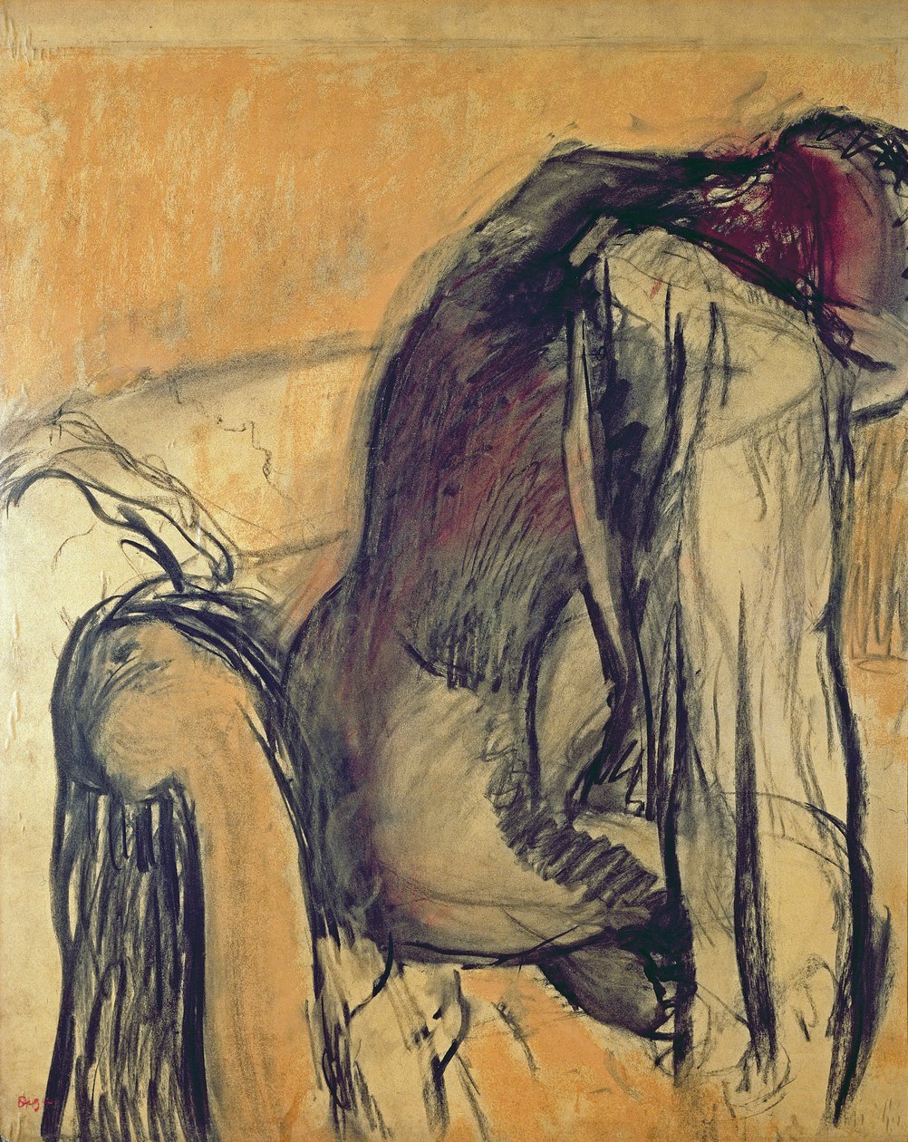 巴斯之后，1905-7，（水粉） 作者 埃德加·德加