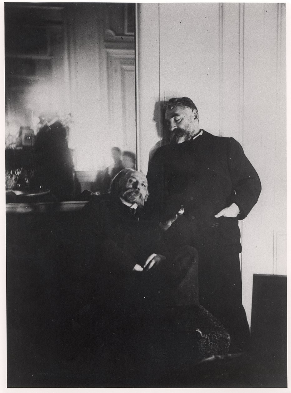 Auguste Renoir（1841-1919）和Stephane Mallarme（1842-98） 作者 埃德加·德加