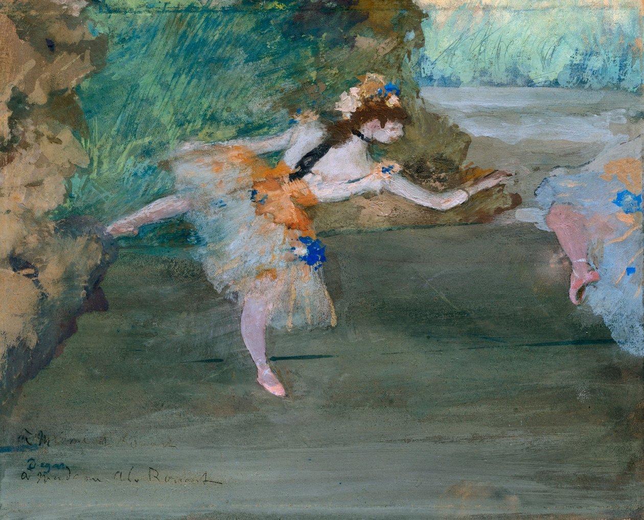 Dancer Onstage，c.1877（石墨上的水粉） 作者 埃德加·德加