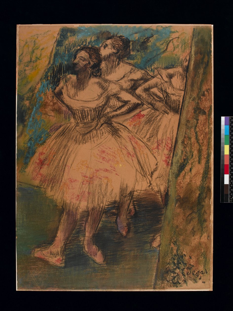 翼的舞者，c.1905（黑色粉笔和纸上粉彩） 作者 埃德加·德加