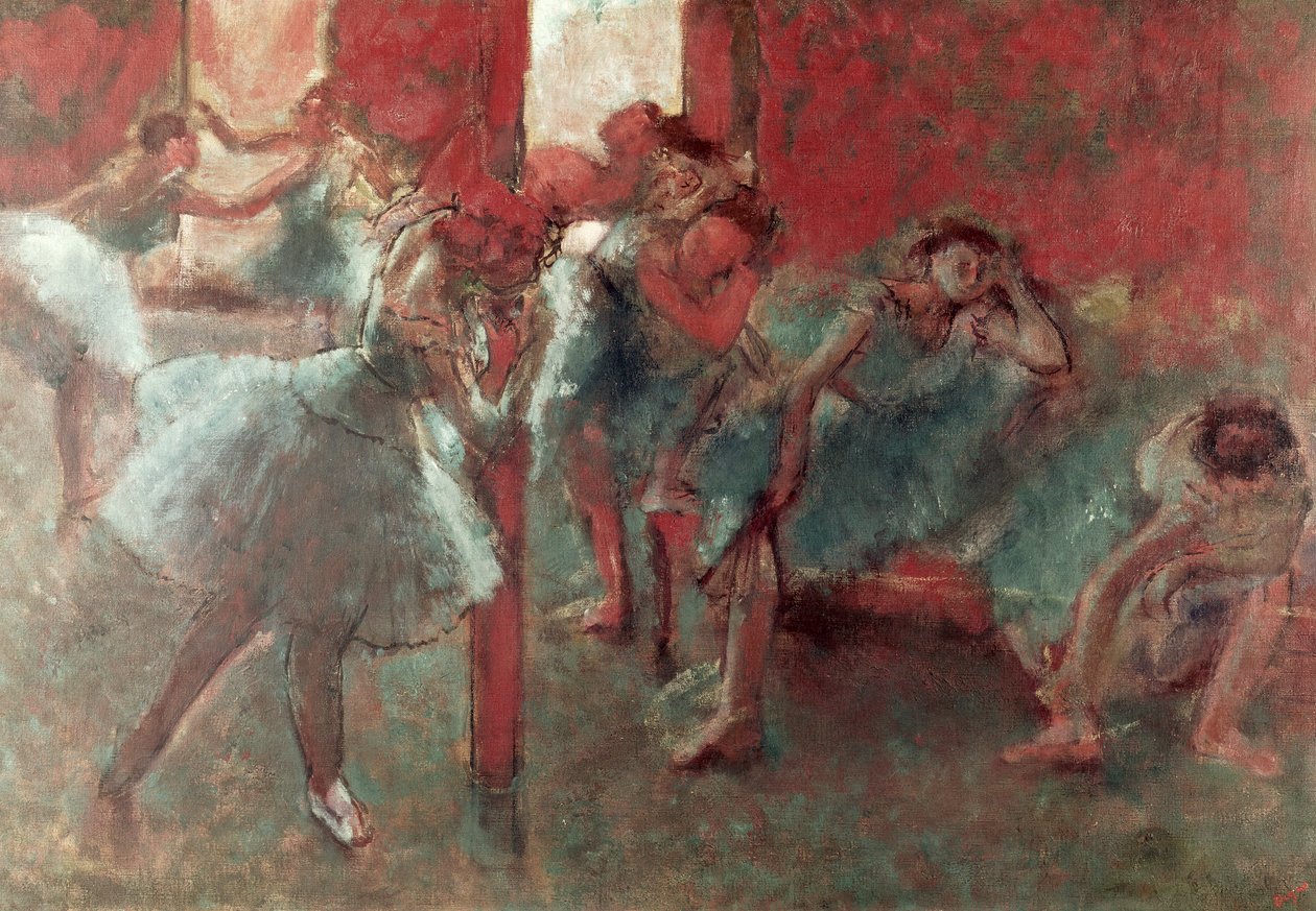 Rehearsal的舞者，1895-98（纸上粉彩） 作者 埃德加·德加