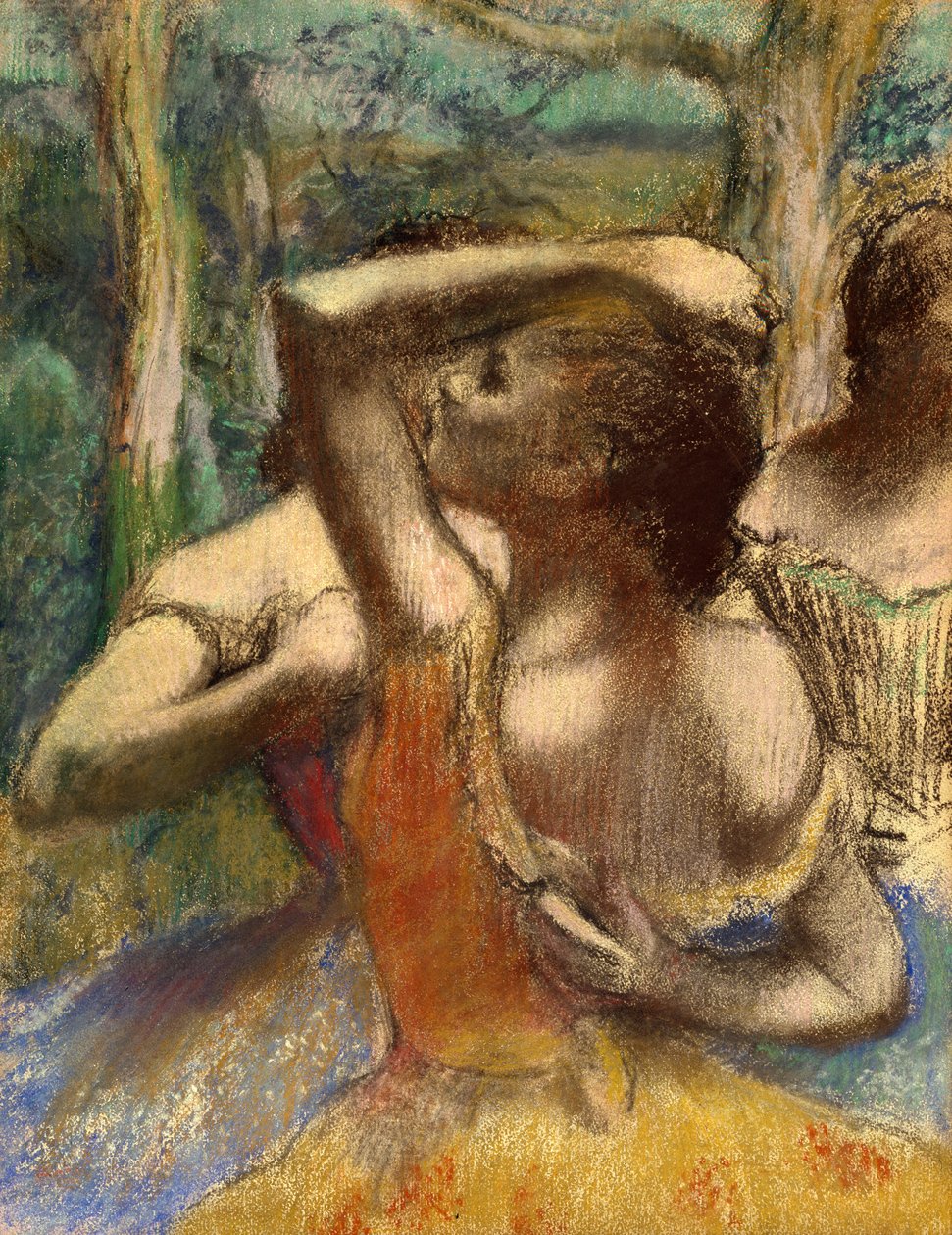 舞者，c.1897（用纸上的木炭粉彩） 作者 埃德加·德加