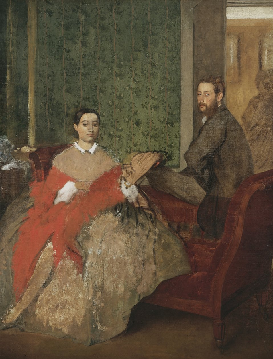 Edmondo和ThérèseMorbilli，1865年 作者 埃德加·德加
