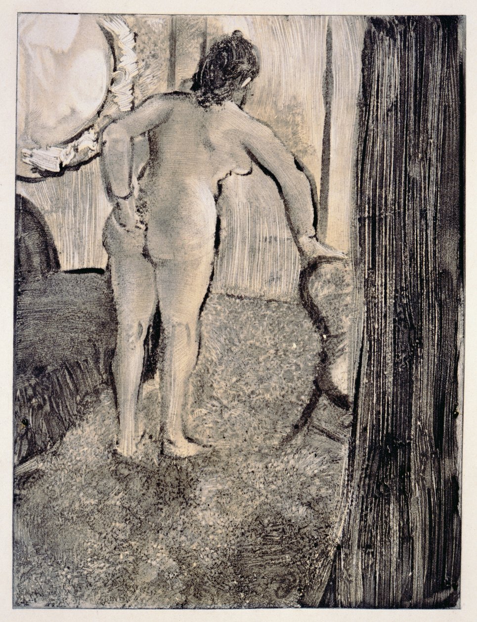 1933年莫里斯·波坦（Maurice Potin）刻画的Guy de Maupassant（1850-93）的“The Tellier House”插图 作者 埃德加·德加
