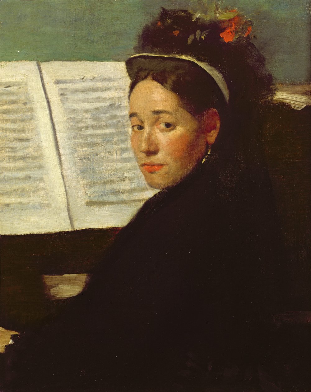 Mademoiselle Marie Dihau（1843-1935）钢琴，c.1869-72 作者 埃德加·德加