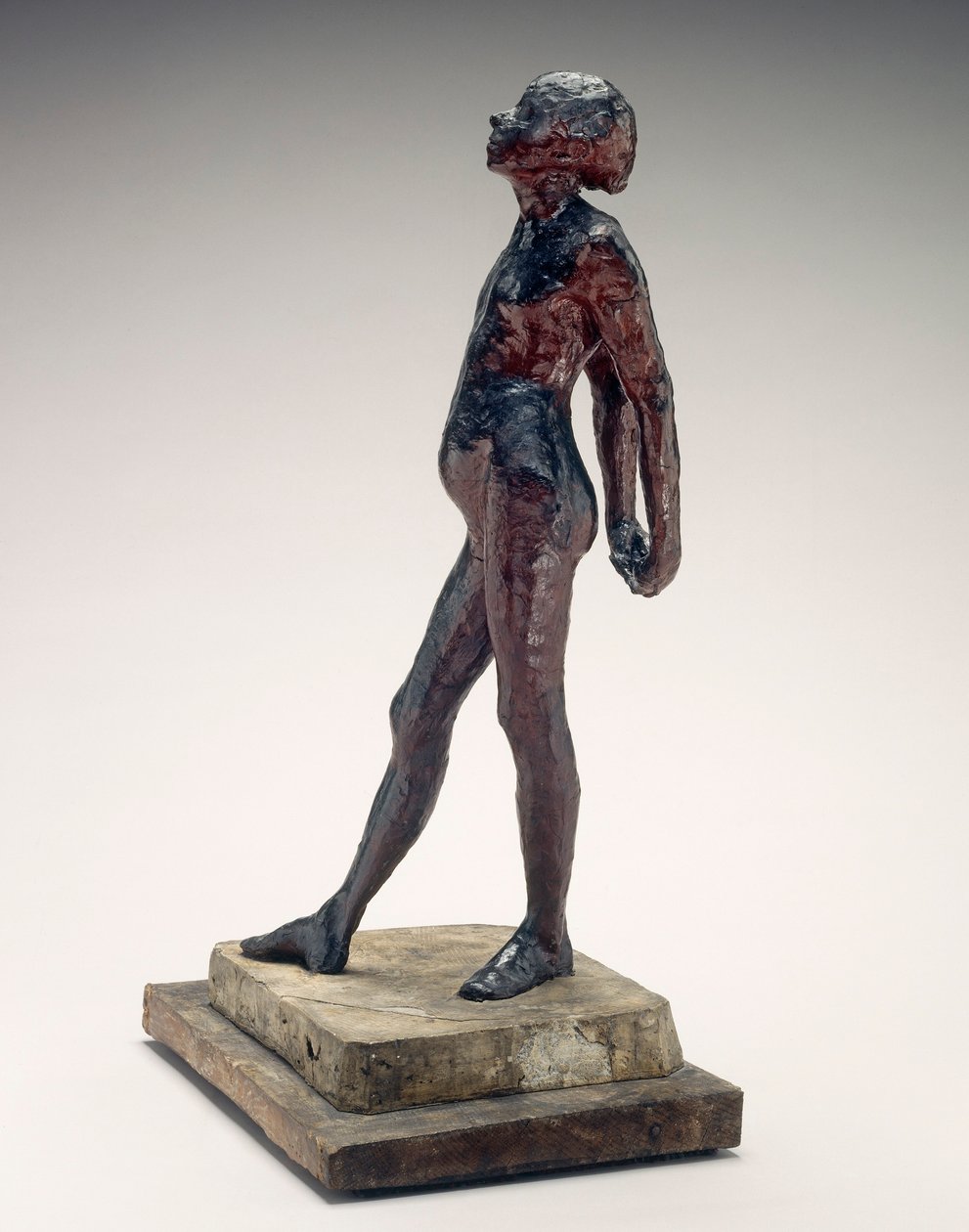 研究“小舞者裸体十四岁”（裸体小舞者）c.1878-1881（红蜡和血浆） 作者 埃德加·德加