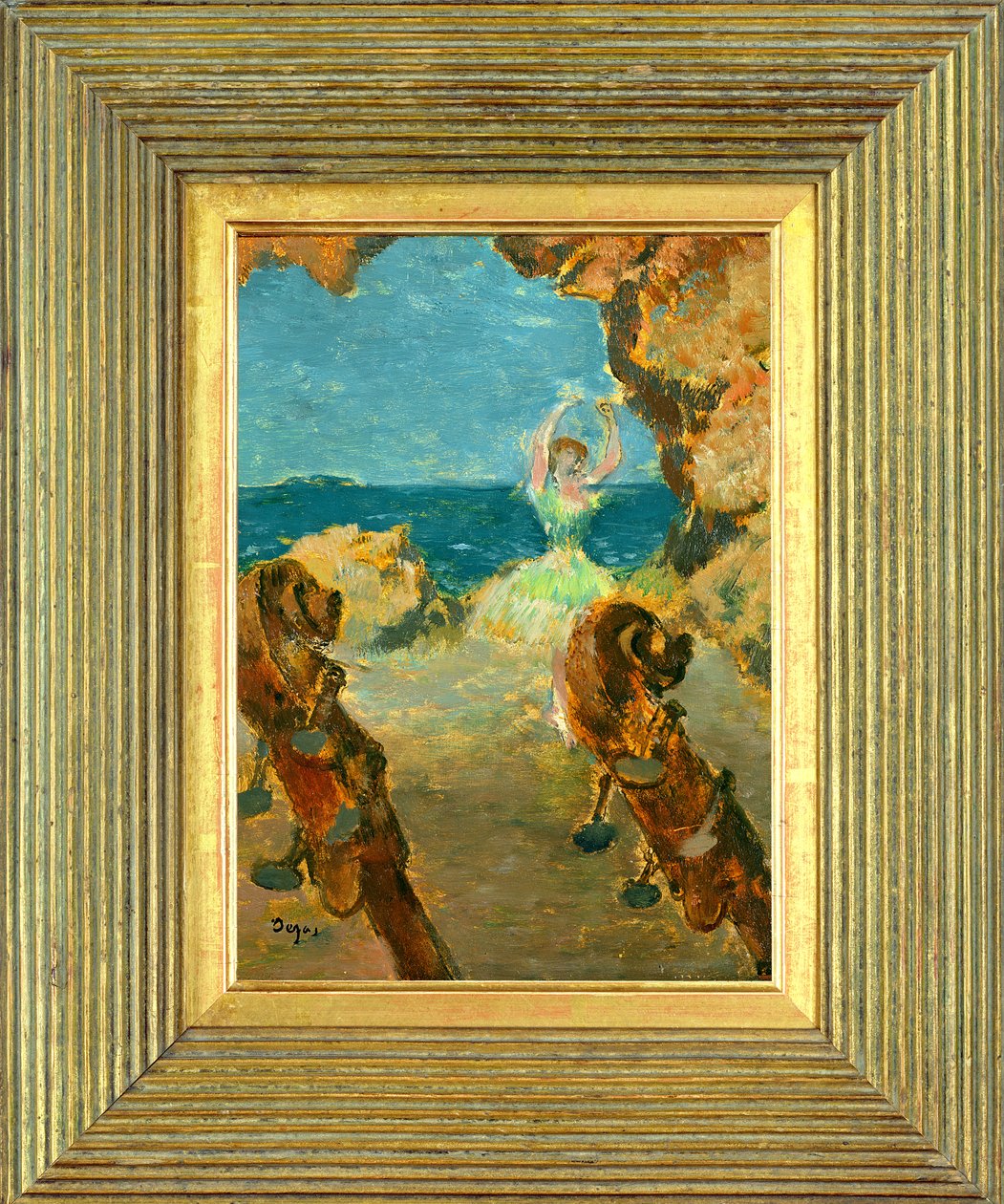 芭蕾舞演员，1891年（桃花心木油画）（见141384） 作者 埃德加·德加