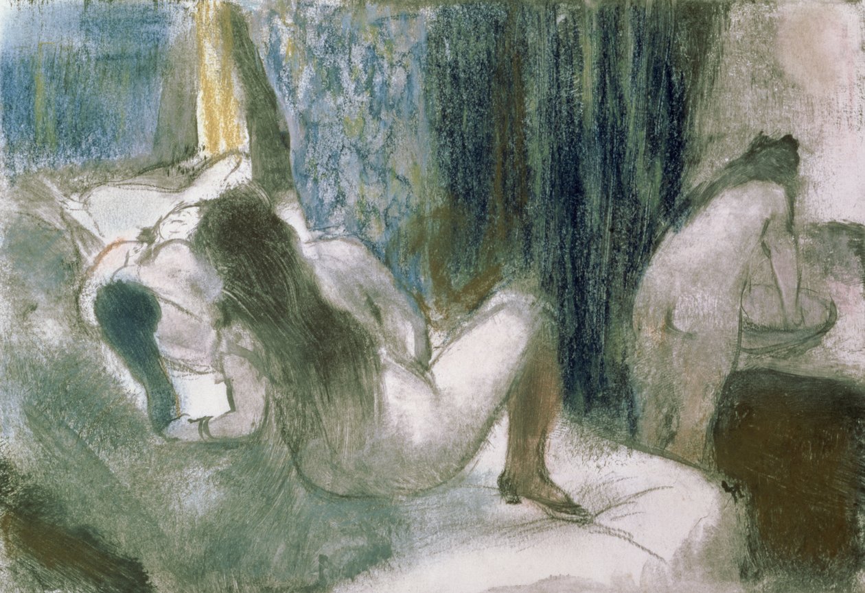 妓院，c.1879（纸上的粉彩和单色） 作者 埃德加·德加