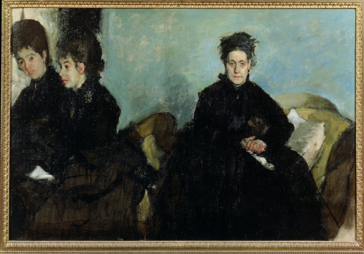 公爵夫人de Montejasi和她的女儿Elena和Camilla，1876年 作者 埃德加·德加