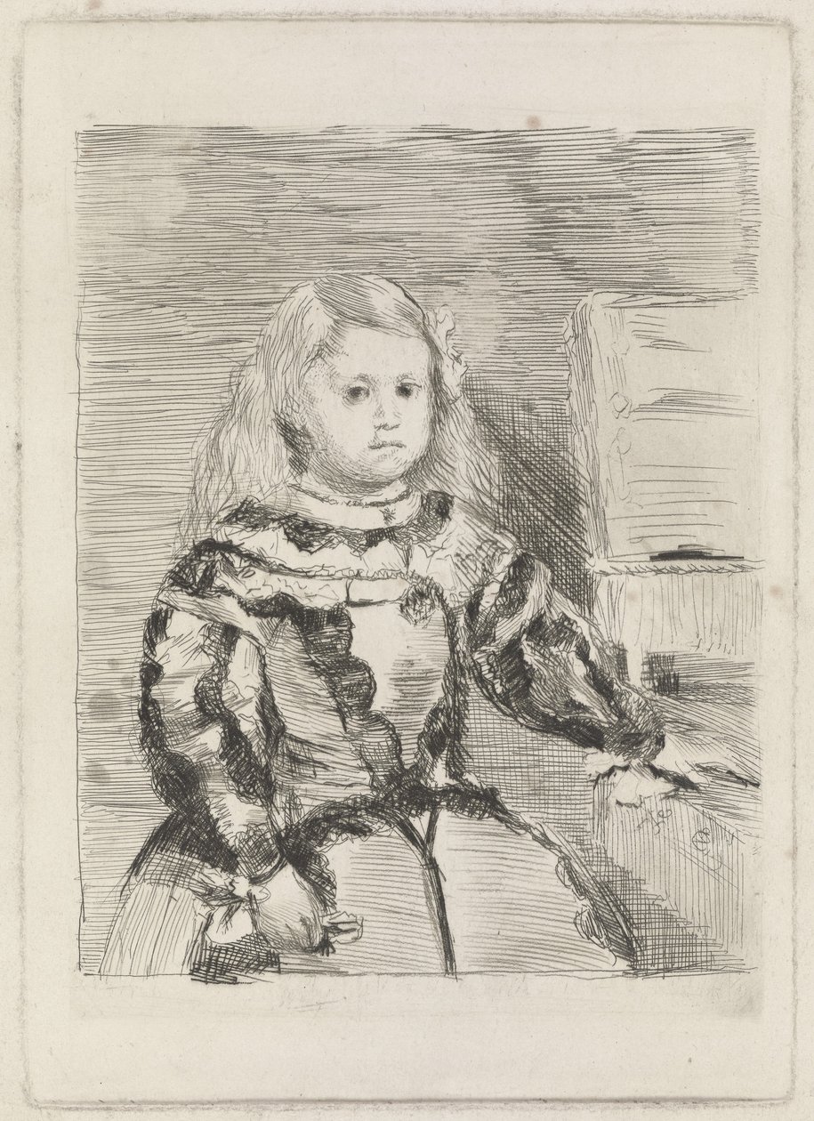 Infanta Margarita，1860-1（蚀刻和干点） 作者 埃德加·德加